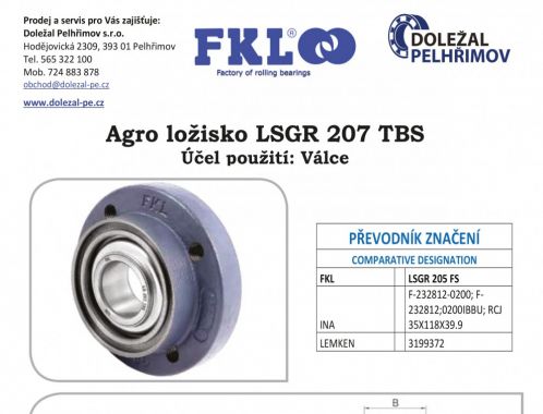 FKL ložisko LSGR 207 TBS – Doležal Pelhřimov